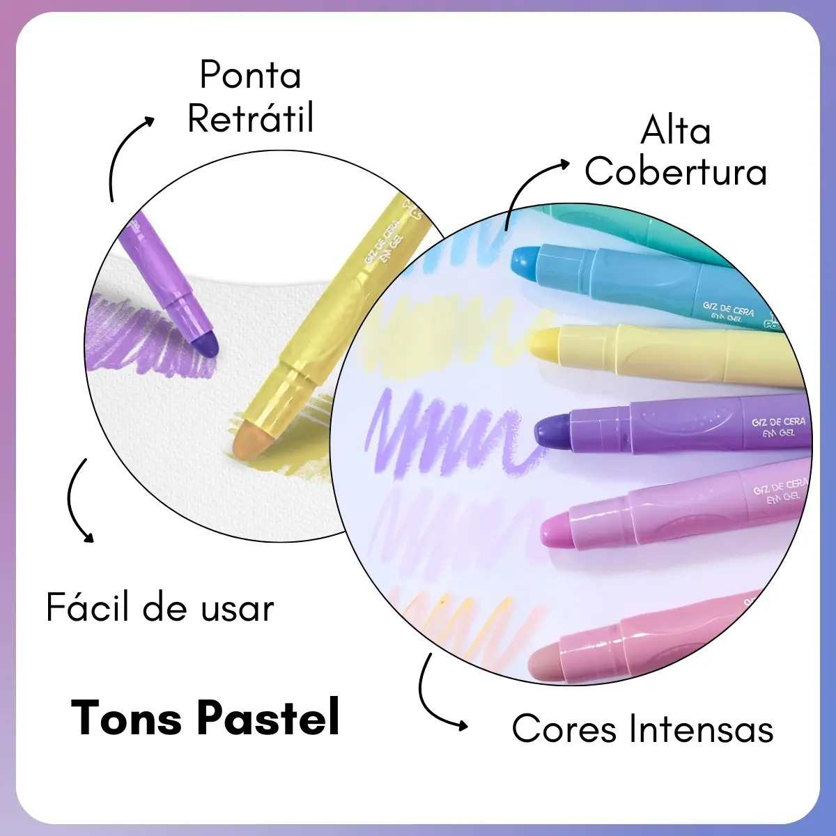 GIZ CERA 6CORES RETRATIL TONS PASTEL KZ
